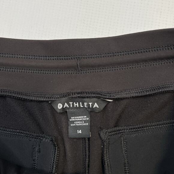 $149 ATHLETA Women's 14 Solstice Jogger Quilted Puffy Pants Black Pockets 467123 - Picture 8 of 10
